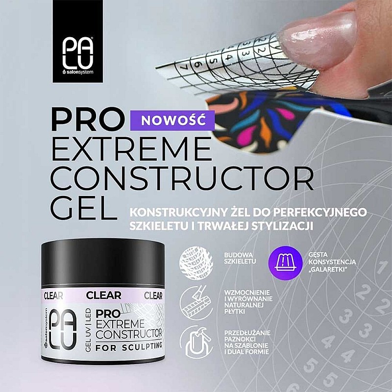 Изграждащ гел прозрачен Palu Pro Extreme Constructor Gel Clear 45g