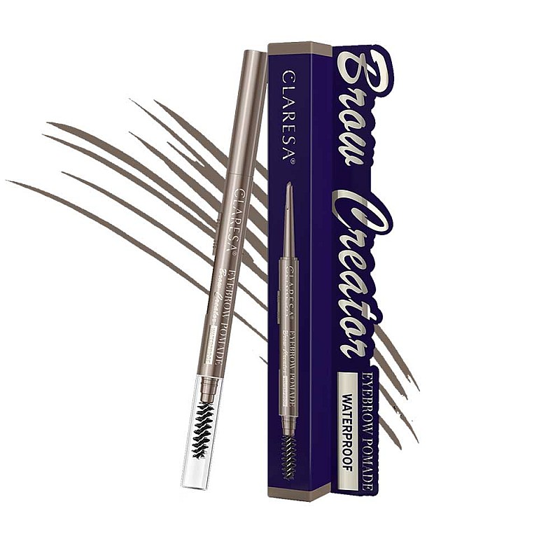 Водоустойчив молив за вежди Claresa Eyebrow Pomade Pencil 01 Taupe Eyecos 0.17g