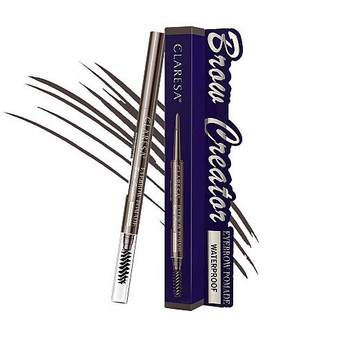 Водоустойчив молив за вежди студено кафяво Claresa Eyebrow Pomade Pencil 03 Graphite Brown 0.17g
