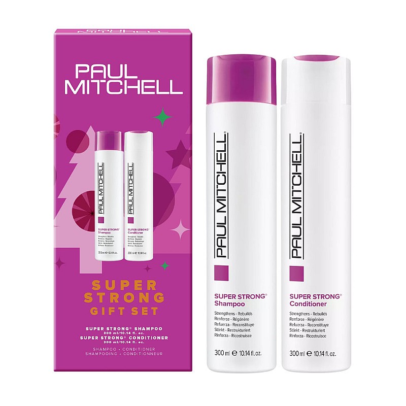 Коледен комплект за слаба и увредена коса Paul Mitchell Super Strong Duo