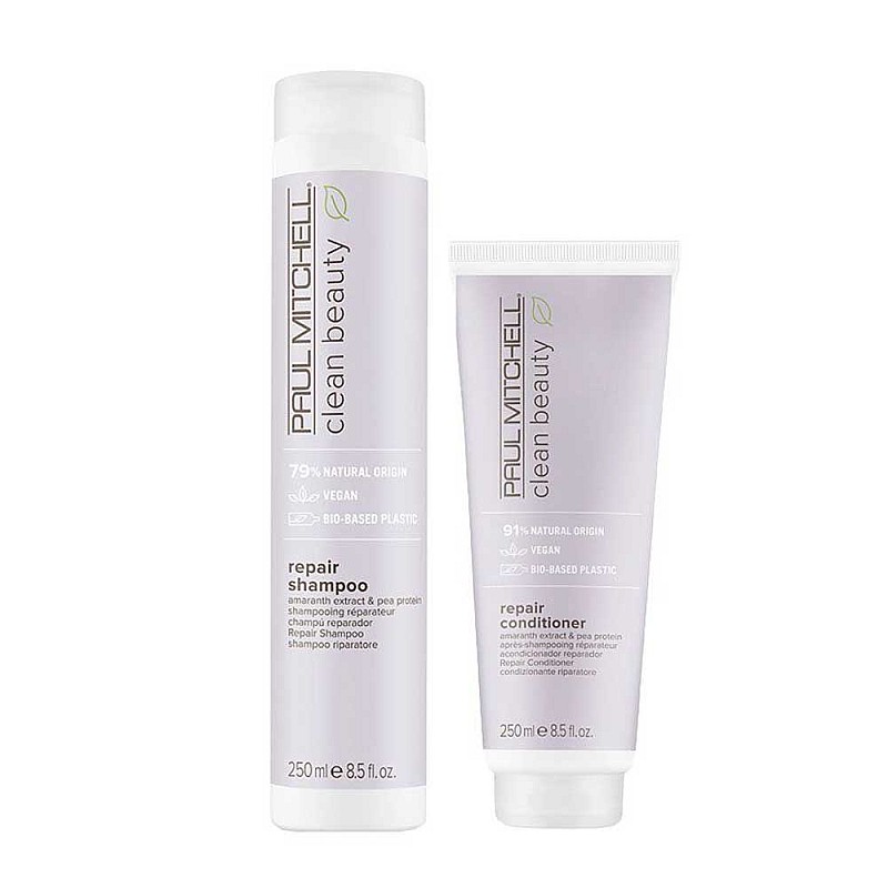 Възстановяващ комплект за суха и изтощена коса Paul Mitchell Clean Beauty Repair X-Mas Duo
