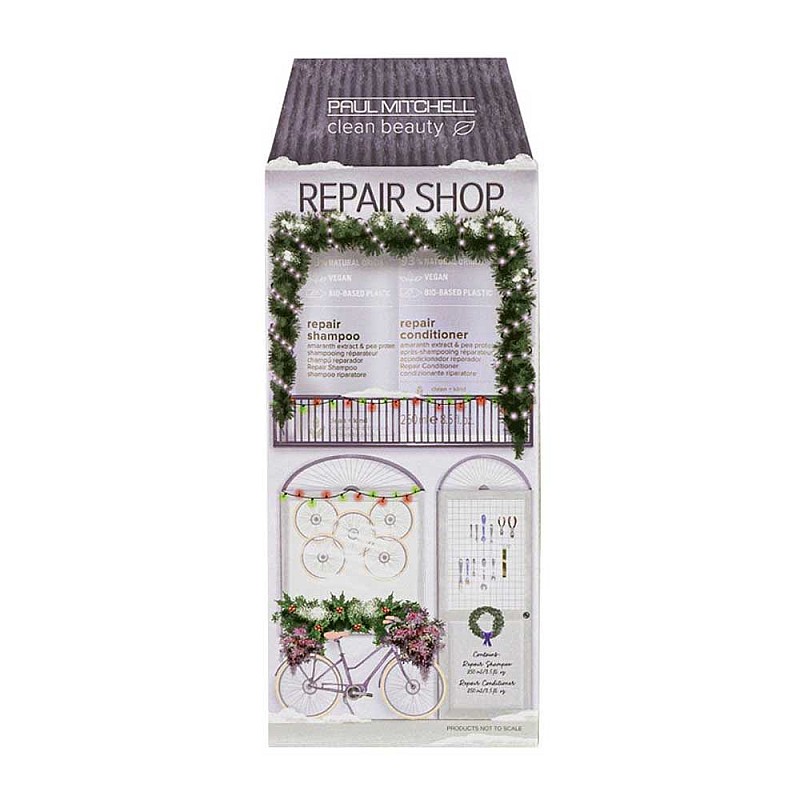 Възстановяващ комплект за суха и изтощена коса Paul Mitchell Clean Beauty Repair X-Mas Duo