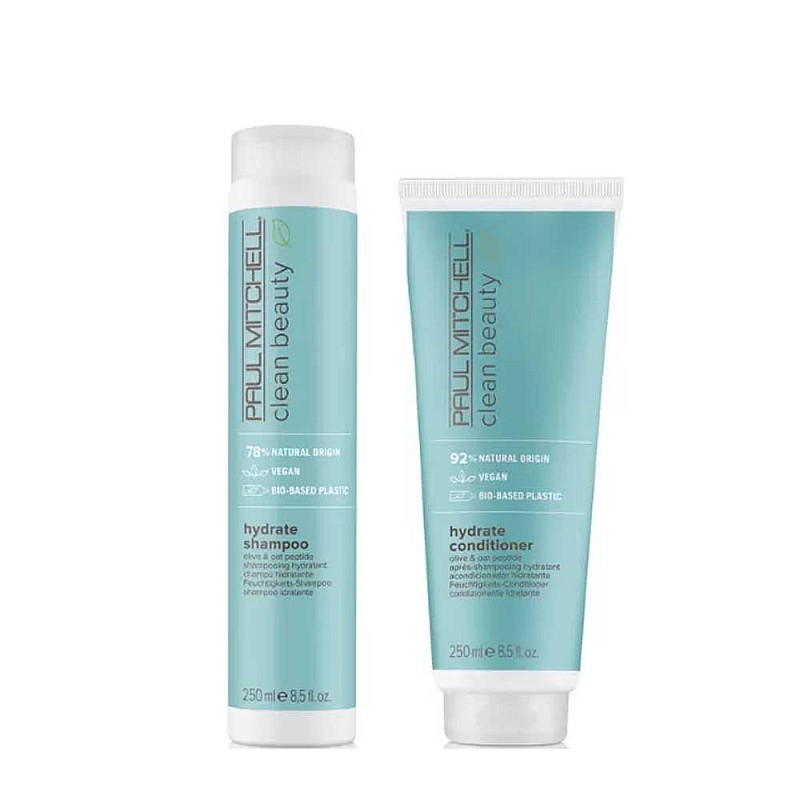 Дълбоко хидратиращ комплект за суха коса Paul Mitchell Clean Beauty Hydrate Duo