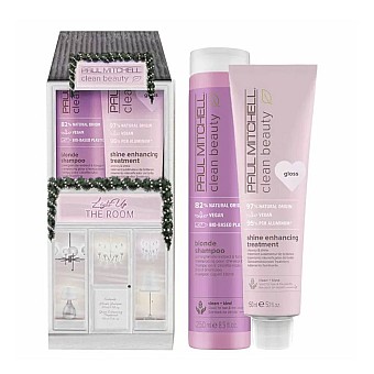 Комплект за неутрализиране на топли тонове и студено русо Paul Mitchell Clean Beauty Blonde Duo