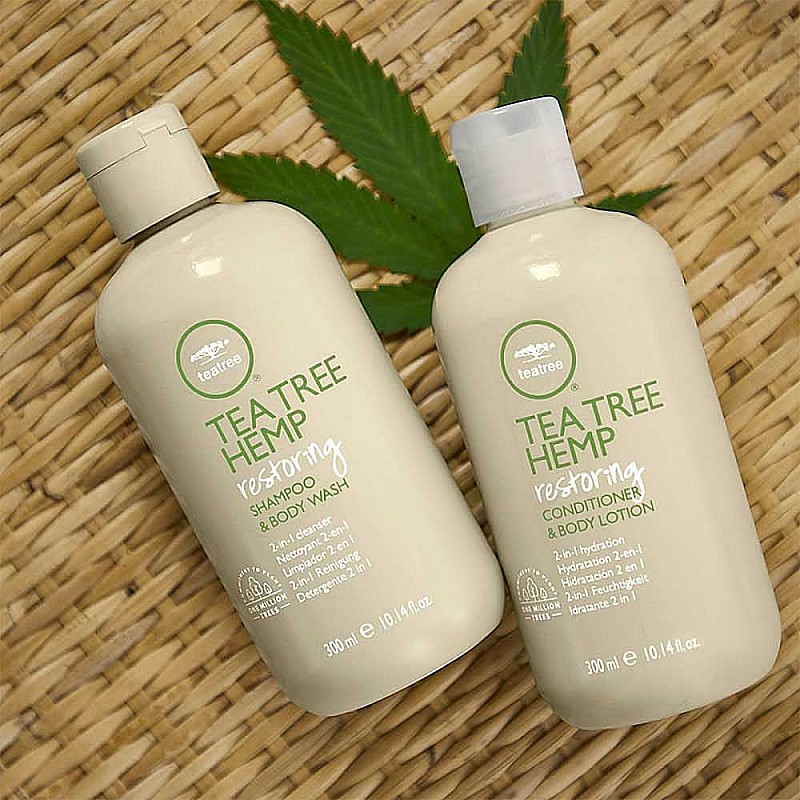 Възстановяващ 2-в-1 подаръчен комплект за коса и тяло Paul Mitchell Tea Tree Hemp Duo