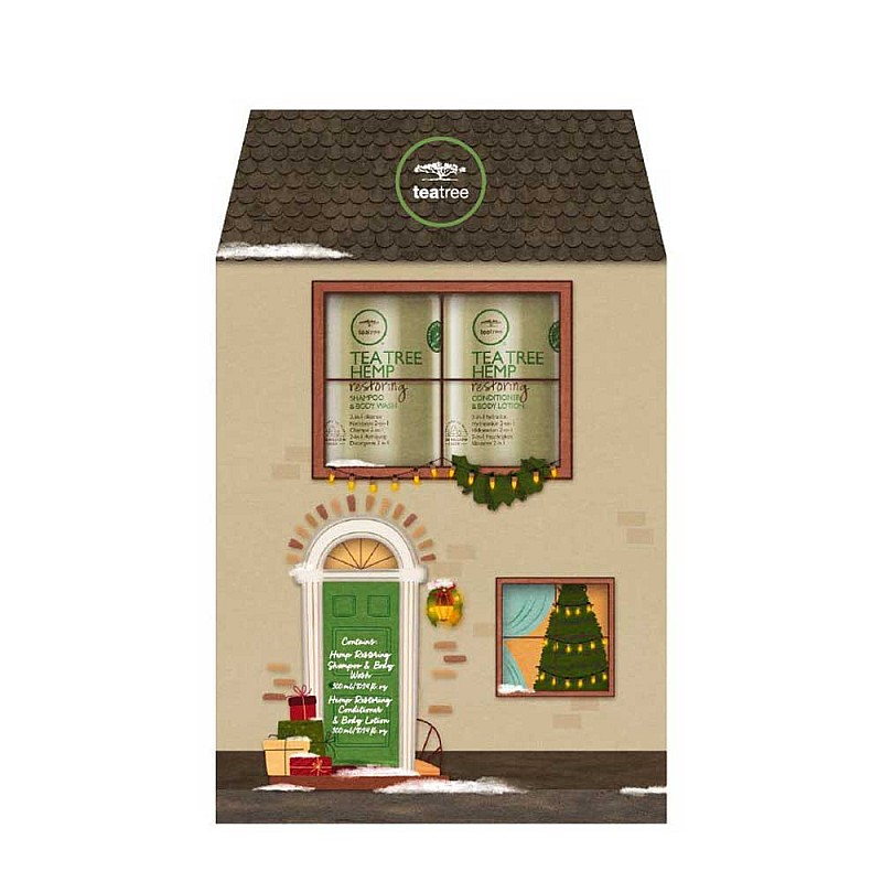 Възстановяващ 2-в-1 подаръчен комплект за коса и тяло Paul Mitchell Tea Tree Hemp Duo