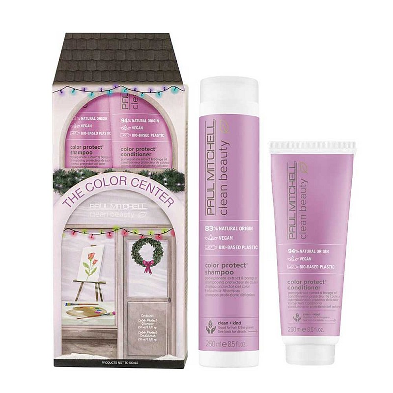 Комплект за блясък и защита на боядисана коса Paul Mitchell Clean Beauty Color Protect Duo