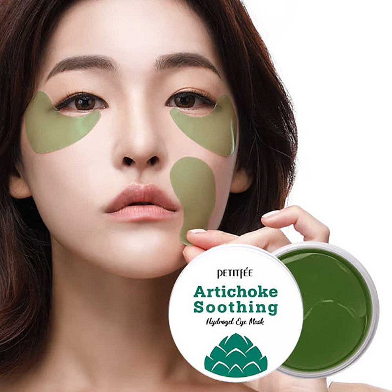 Пачове за очи с артишок Petitfee Artichoke Soothing Hydrogel Eye Mask 60бр