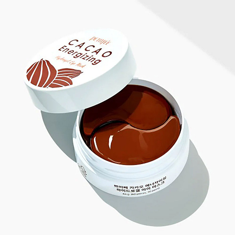 Пачове за мигновено освежаване с какао Petitfee Cacao Energizing Hydrogel Eye Mask 60бр