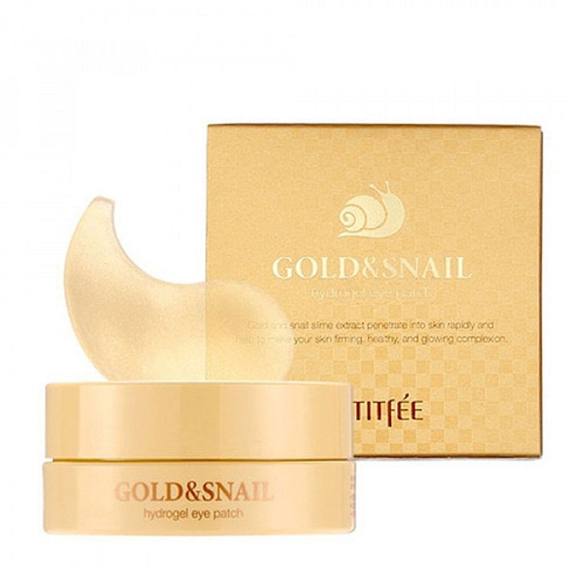 Пачове за очи със злато и охлювен муцин Petitfee Gold&Snail Eye Patch 60бр