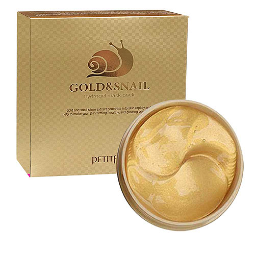 Пачове за очи със злато и охлювен муцин Petitfee Gold&Snail Eye Patch 60бр