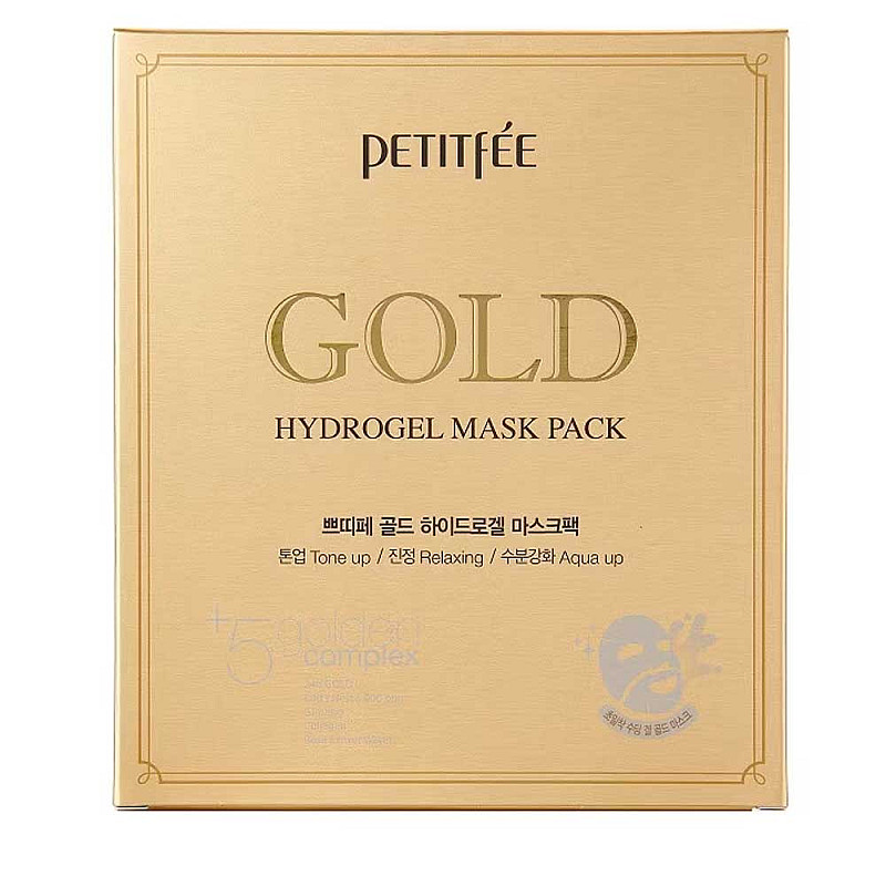 Хидрогелна маска за лице със златен комплекс Petitfee Gold Hydrogel Mask Pack 5бр