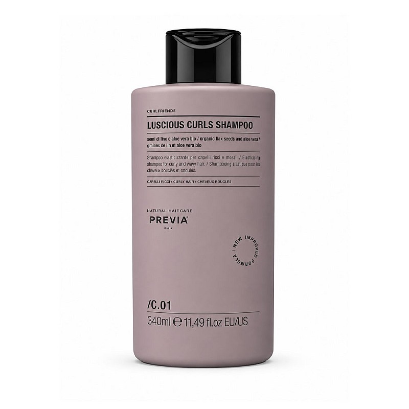 Шампоан за дефинирани и жизнени къдрици Previa Curlfriends Luscious Curls Shampoo 340ml