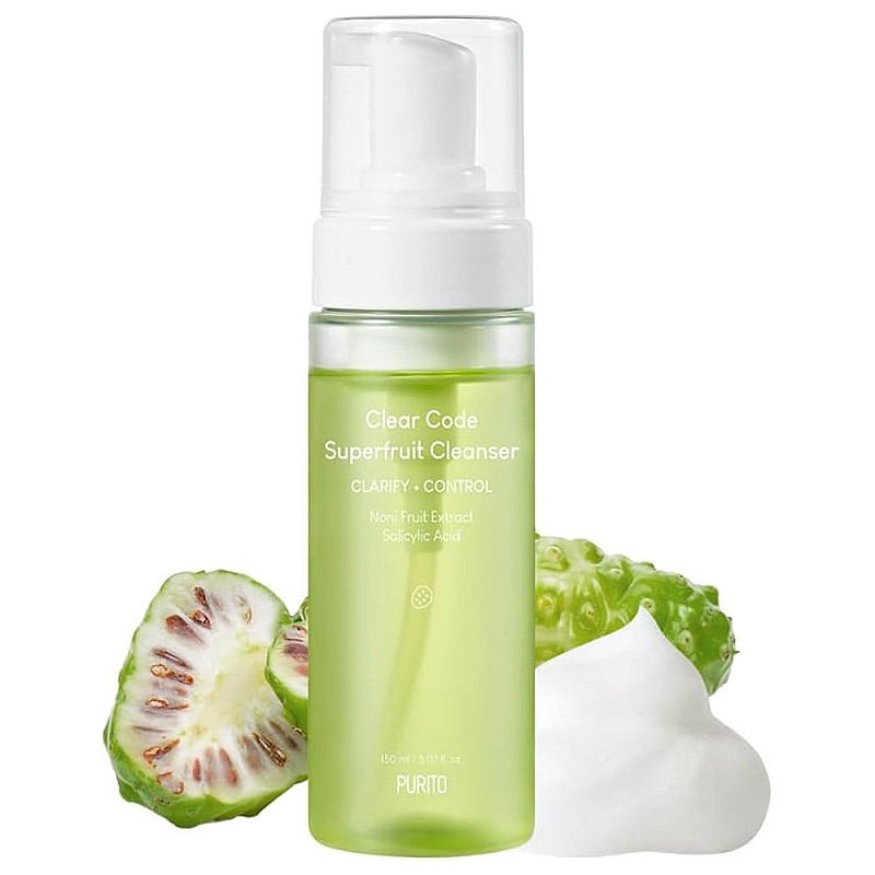 Анти-акне почистваща пяна с плодов екстракт Purito Clear Code Superfruit Cleanser 150ml