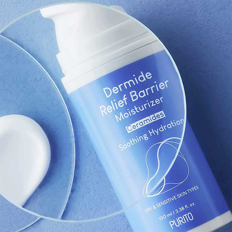 Дълбоко хидратиращ крем и предпазващ крем за лице Purito Dermide Relief Barrier Moisturizer 100ml