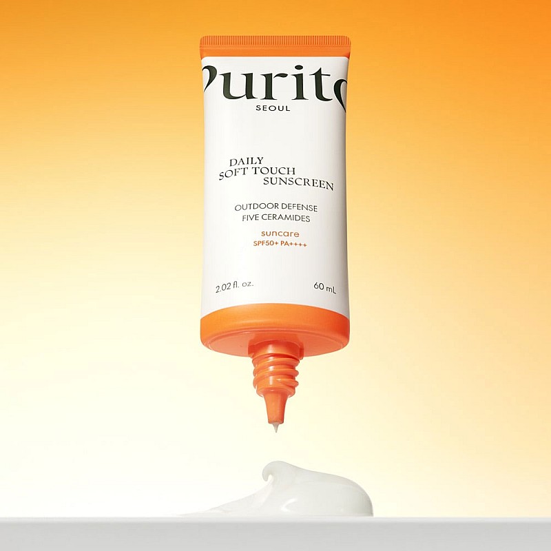 Слънцезащитен крем със серамиди SPF 50 PA++++  PURITO Seoul Daily Soft Touch Sunscreen 60ml