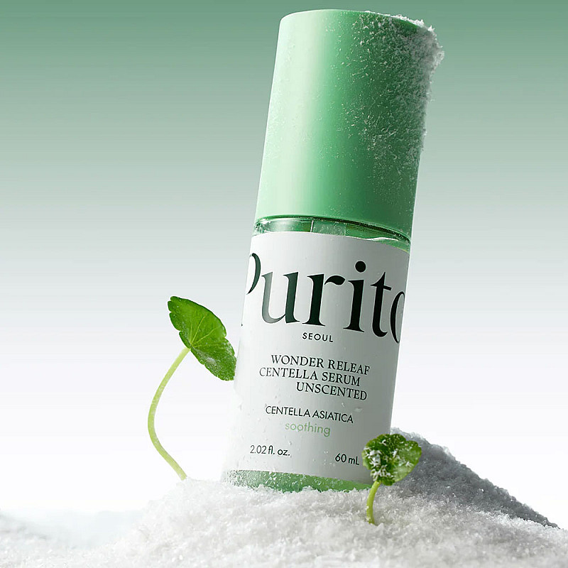 Хидратиращ и успокояващ серум за чувствителна кожа без аромат Purito Wonder Releaf Centella Serum Unscented Mini 15ml