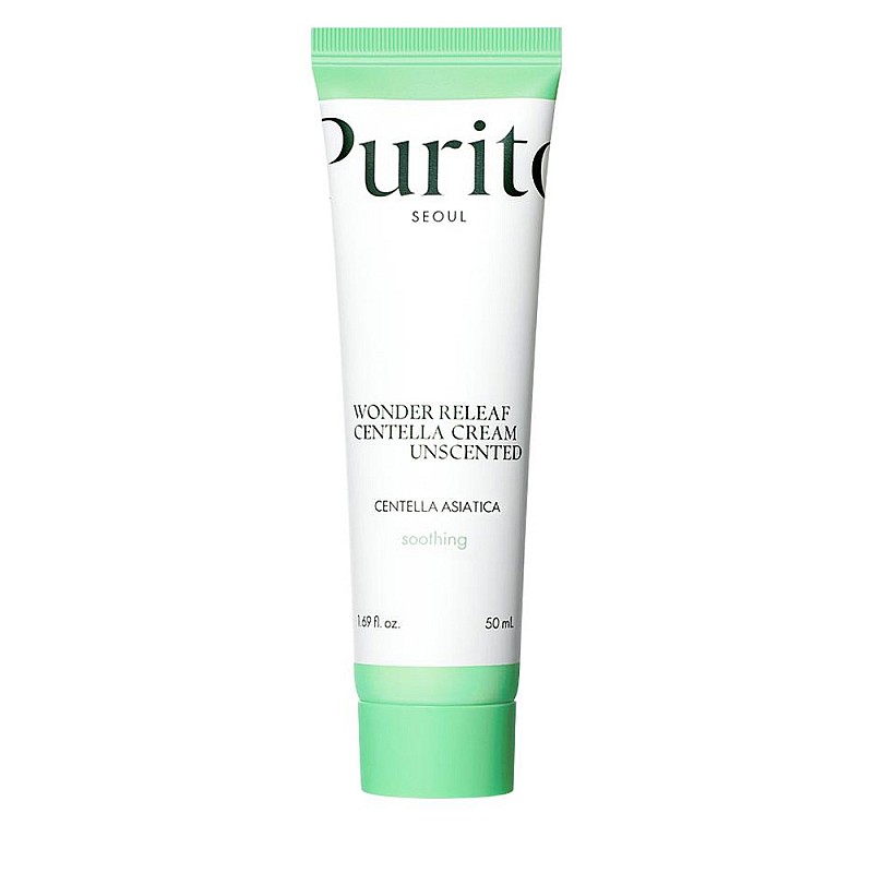 Хидратиращ крем без аромат за чувствителна кожа с центела Purito Wonder Releaf Centella Cream Unscented 50ml