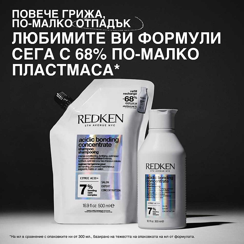 Шампоан за увредена коса Redken Acidic Bonding Concentrate Shampoo Refill 500ml