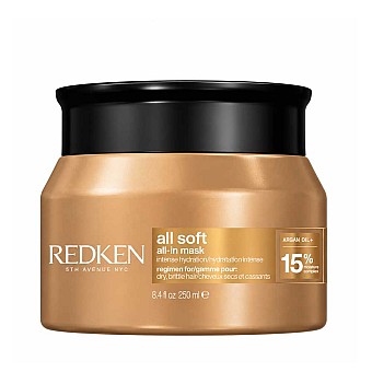 Интензивно хидратираща маска с арганово масло за много суха коса Redken All Soft All-In Mask 250ml