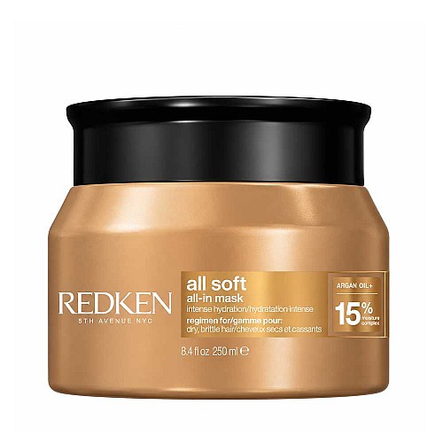 Интензивно хидратираща маска с арганово масло за много суха коса Redken All Soft All-In Mask 250ml
