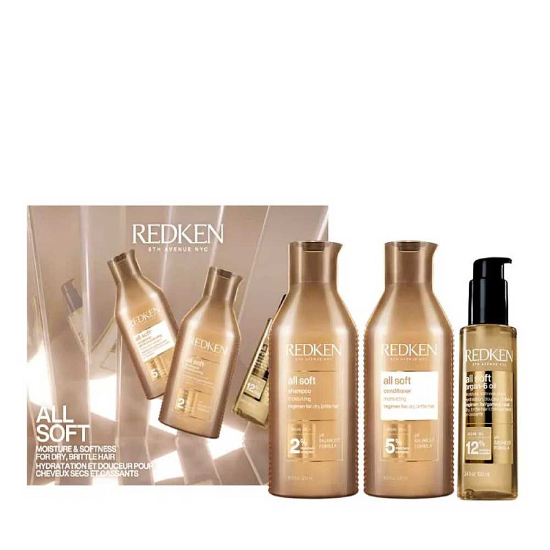 Комплект за копринена мекота и подхранване на суха коса Redken All Soft Kit 2026