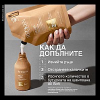 Шампоан за суха и изтощена коса Redken All Soft Shampoo Refill 500ml