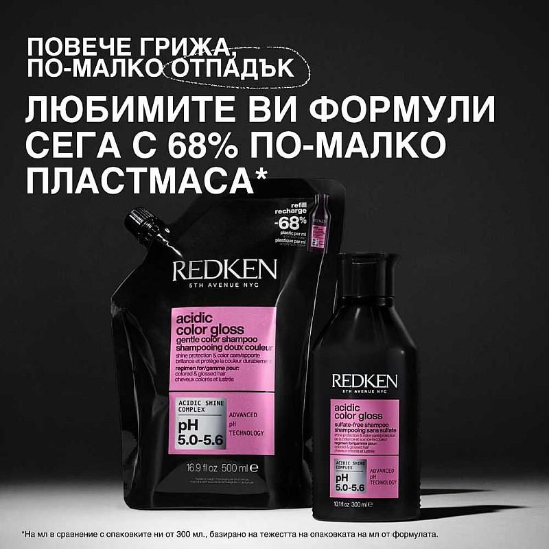 Шампоан за боядисана коса и блясък Redken Acidic Color Gloss Shampoo Refill 500ml