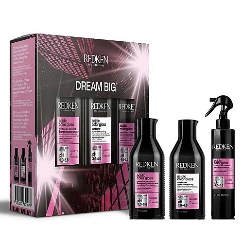 Коледен комплект за блясък и грижа на боядисаната коса Redken Acidic Color Gloss Dream Big