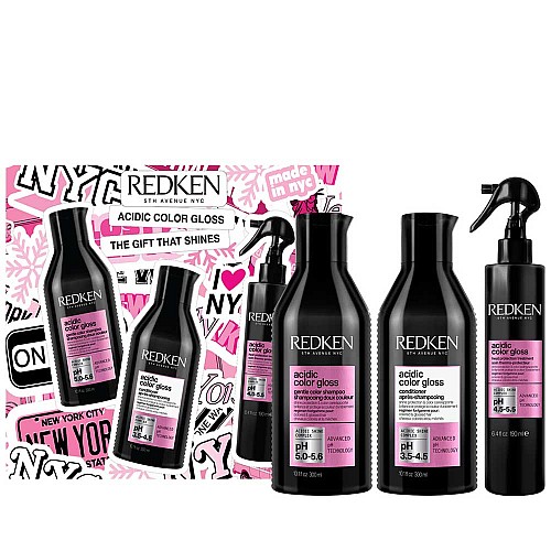 Коледен комплект за блясък и грижа на боядисаната коса Redken Acidic Color Gloss Holiday