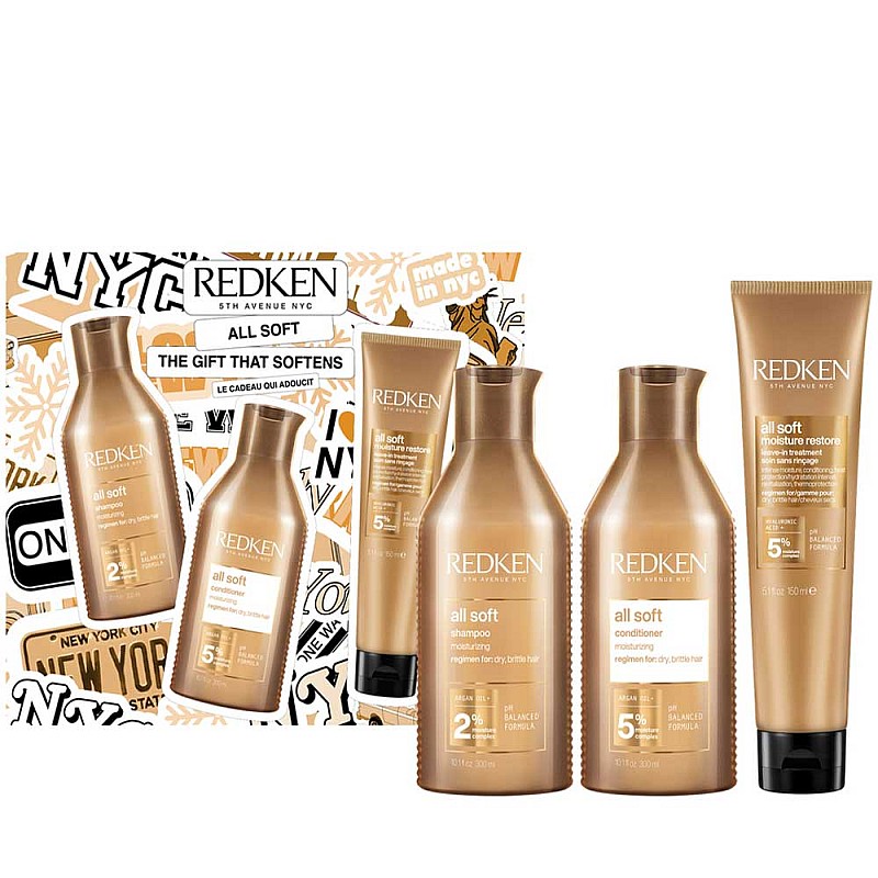 Коледен комплект за интензивна хидратация Redken All Soft Holiday