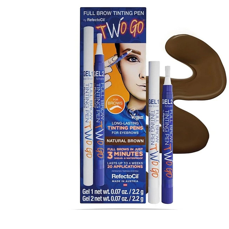 Писалка за вежди RefectoCil BeautyLash Two Go Brown 2x15ml