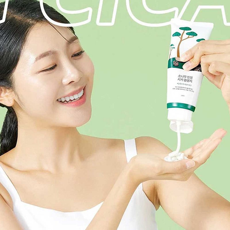 Почистваща пяна с боров екстракт Round Lab Pine Calming Cica Cleanser 150ml