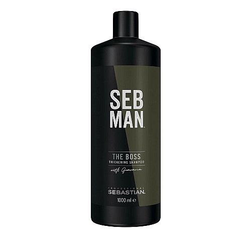 Уплътняващ шампоан за фина коса SebMan The Boss Tickening  Shampoo 1000ml