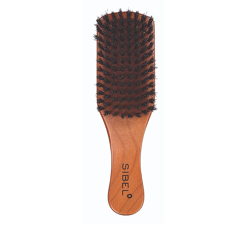 Дървена четка за брада с глигански косъм Sibel Flat Brush Classic 47