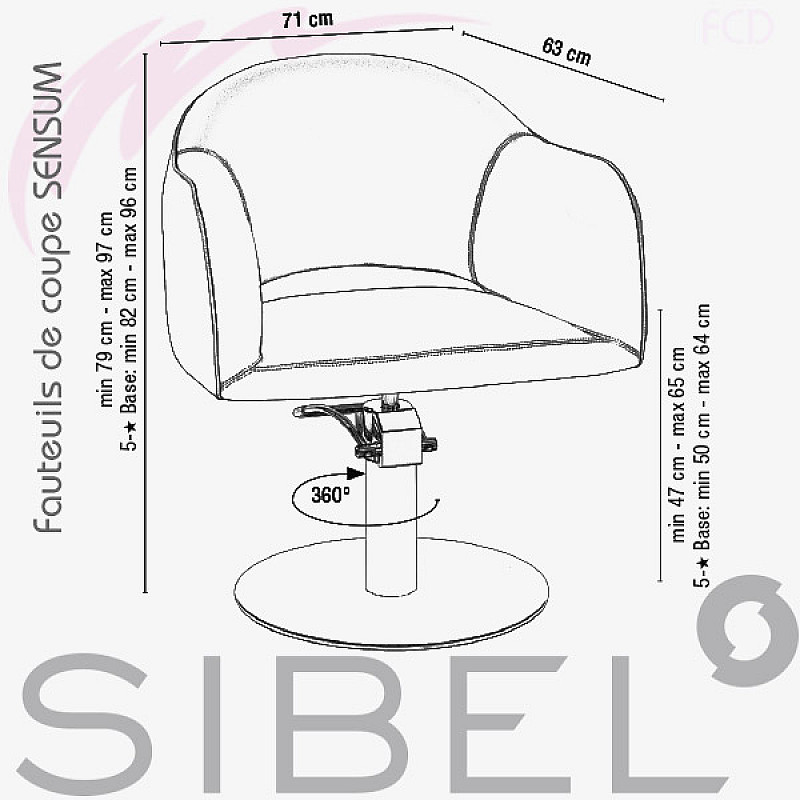 Фризьорски стол Sibel Sensum