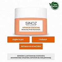 Интензивно хидратиращ крем за лице и основа за грим Sinoz Vitamin Cocktail Infused Cream Primer 50ml