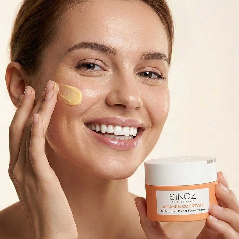 Интензивно хидратиращ крем за лице и основа за грим Sinoz Vitamin Cocktail Infused Cream Primer 50ml