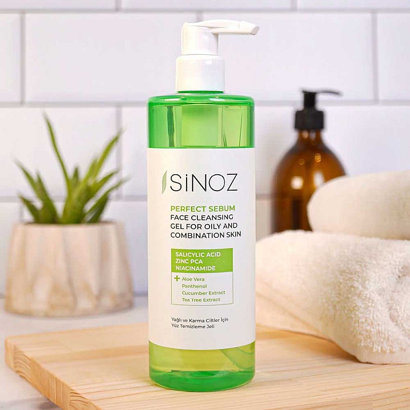 Почистващ гел за мазна кожа Sinoz Perfect Sebum Face Cleaning Gel for Oily & Combination Skin 400ml