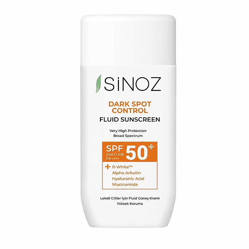 Слънцезащитен флуид за контрол на тъмните петна SPF 50+ Sinoz Anti Dark Spot Sunscreen 50ml