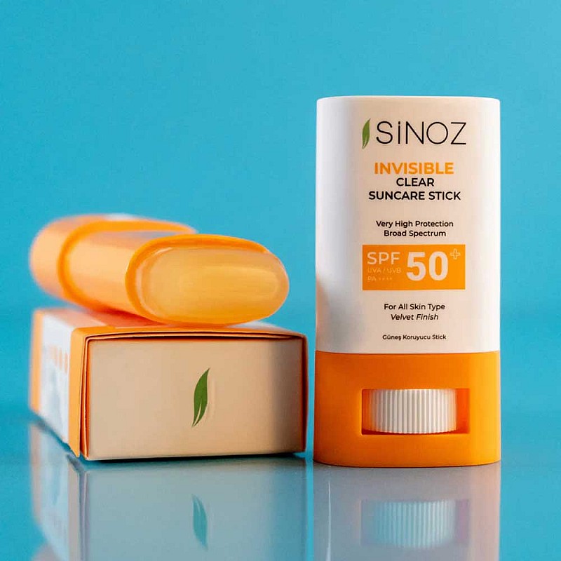 Невидим слънцезащитен стик SPF 50+ Sinoz Invisible Clear Suncare Stick 15g