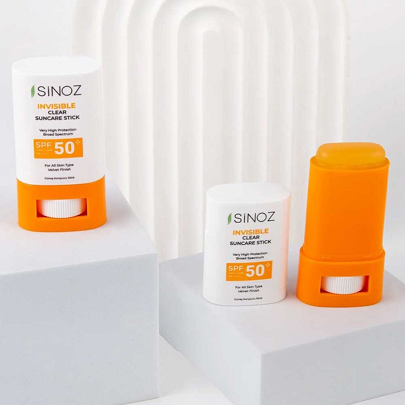 Невидим слънцезащитен стик SPF 50+ Sinoz Invisible Clear Suncare Stick 15g