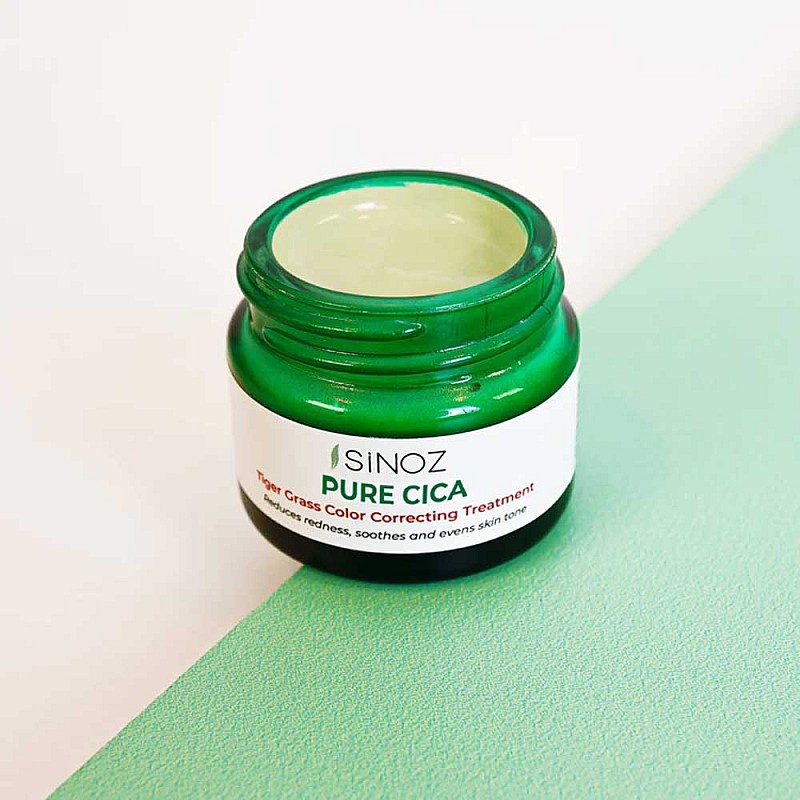 Крем за изравняване на тена с центела Sinoz Pure Cica Tigergrass Color Correcting Treatment 15ml