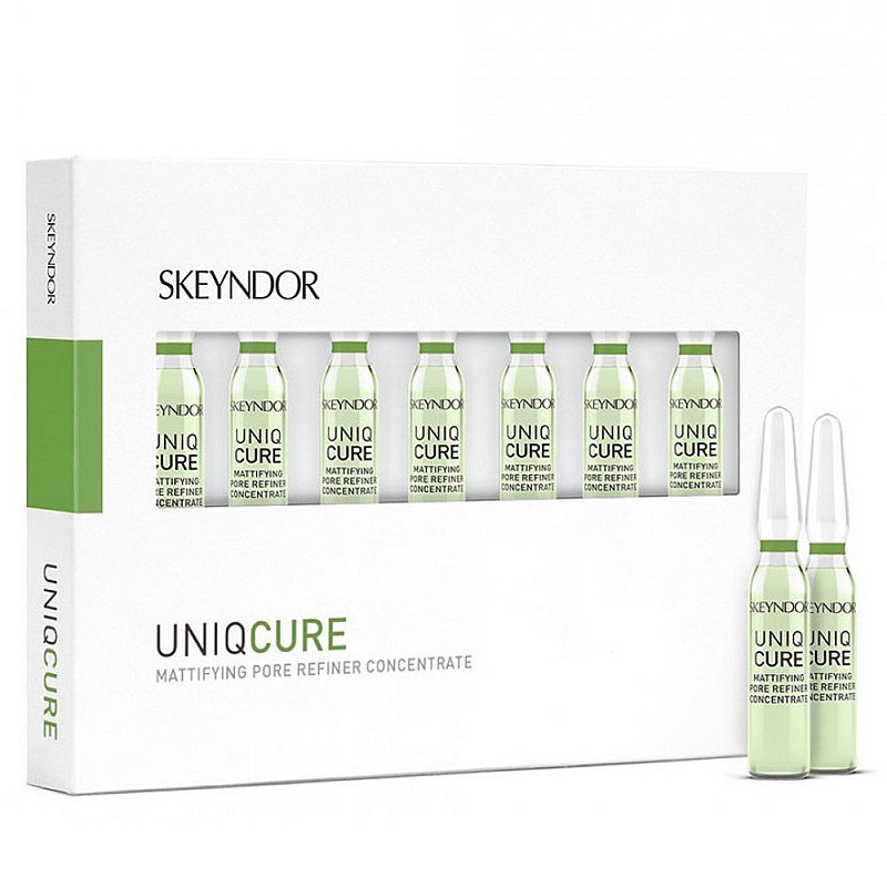 Ампули за свиване на порите Skeyndor UniqCure Mattifying Pore Refine Concentrate 7x2ml