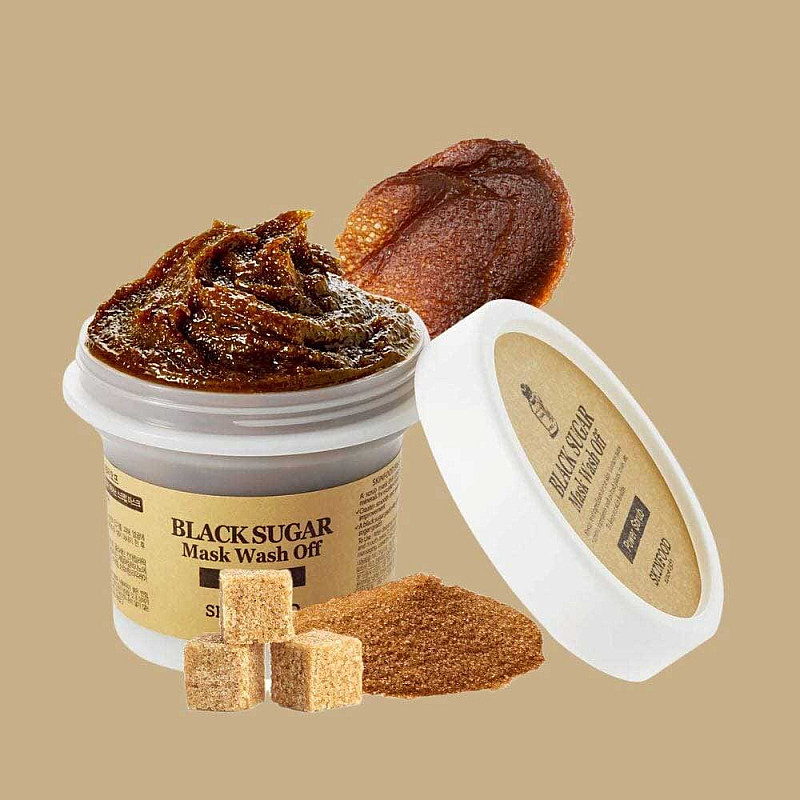 Ексфолираща маска за лице с черна захар Skinfood Black Sugar Mask Wash Off 120ml