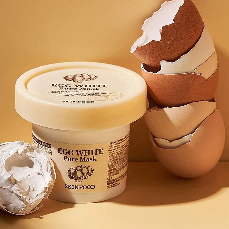 Ексфолираща маска за лице с яйчен белтък Skinfood Egg White Pore Mask 120ml