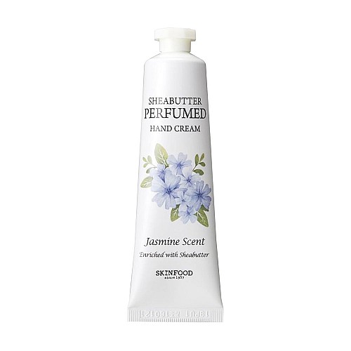 Подхранващ крем за ръце с масло от шеа и аромат на жасмин Skinfood Shea Butter Hand Cream Jasmine 30ml