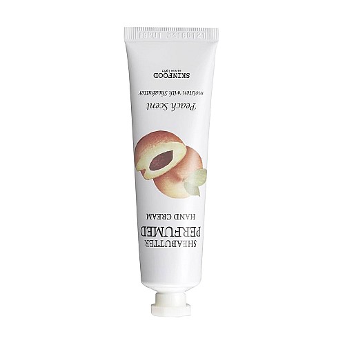 Подхранващ крем за ръце с масло от шеа и аромат на праскова Skinfood Shea Butter Hand Cream Peach 30ml