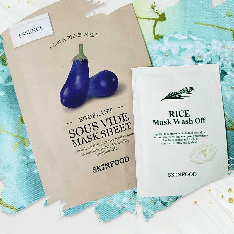 Шийт маска за дълбоко подхранване с екстракт от патладжан Skinfood Sous Vide Mask Sheet Eggplant