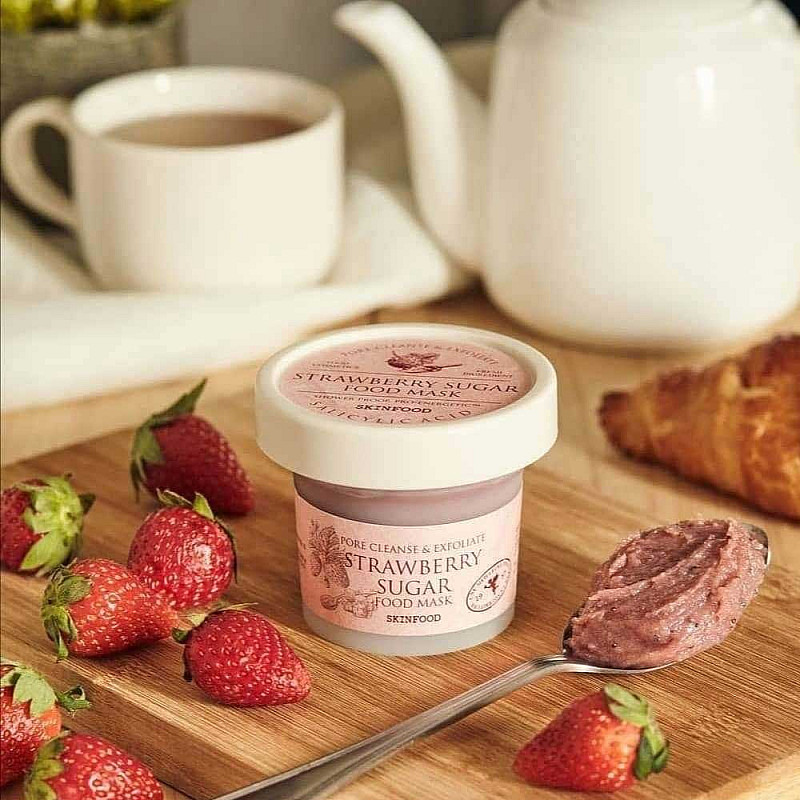 Ексфолираща маска за лице с ягоди и антиоксиданти Skinfood  Strawberry Sugar Food Mask 120ml